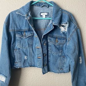 Forever 21 Cropped jean jacket